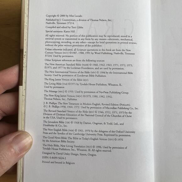 Grace For The Moment Max Lucado Hardcover Book Inspirational Daily Devotional - Picture 3 of 8